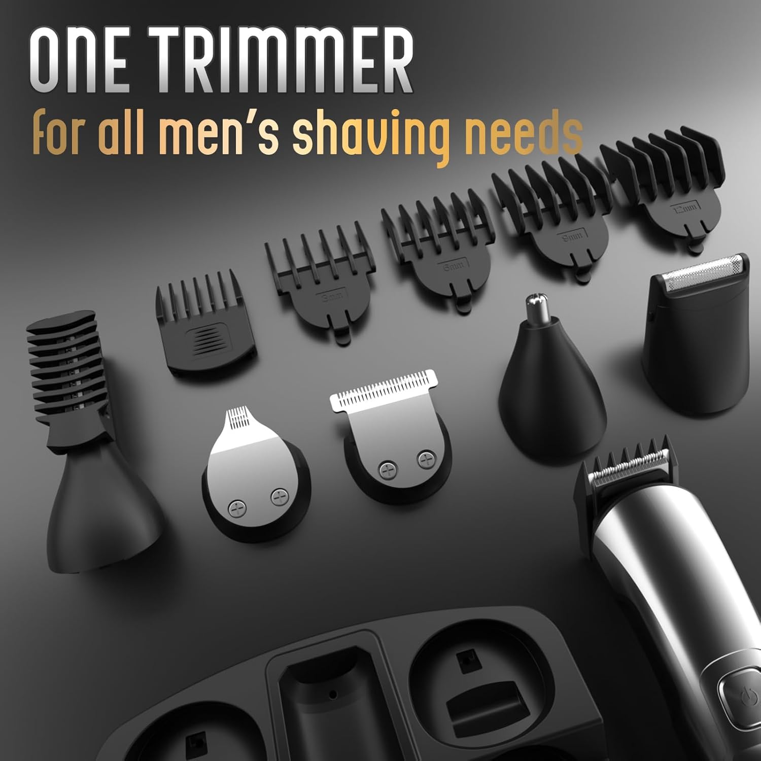 Trimyou: Beard Trimmer for Men, Waterproof Electric Razor for Nose, Body, Face & Mustache, Cordless Hair Clippers Shavers Grooming Kit, Gifts for Men Husband Father