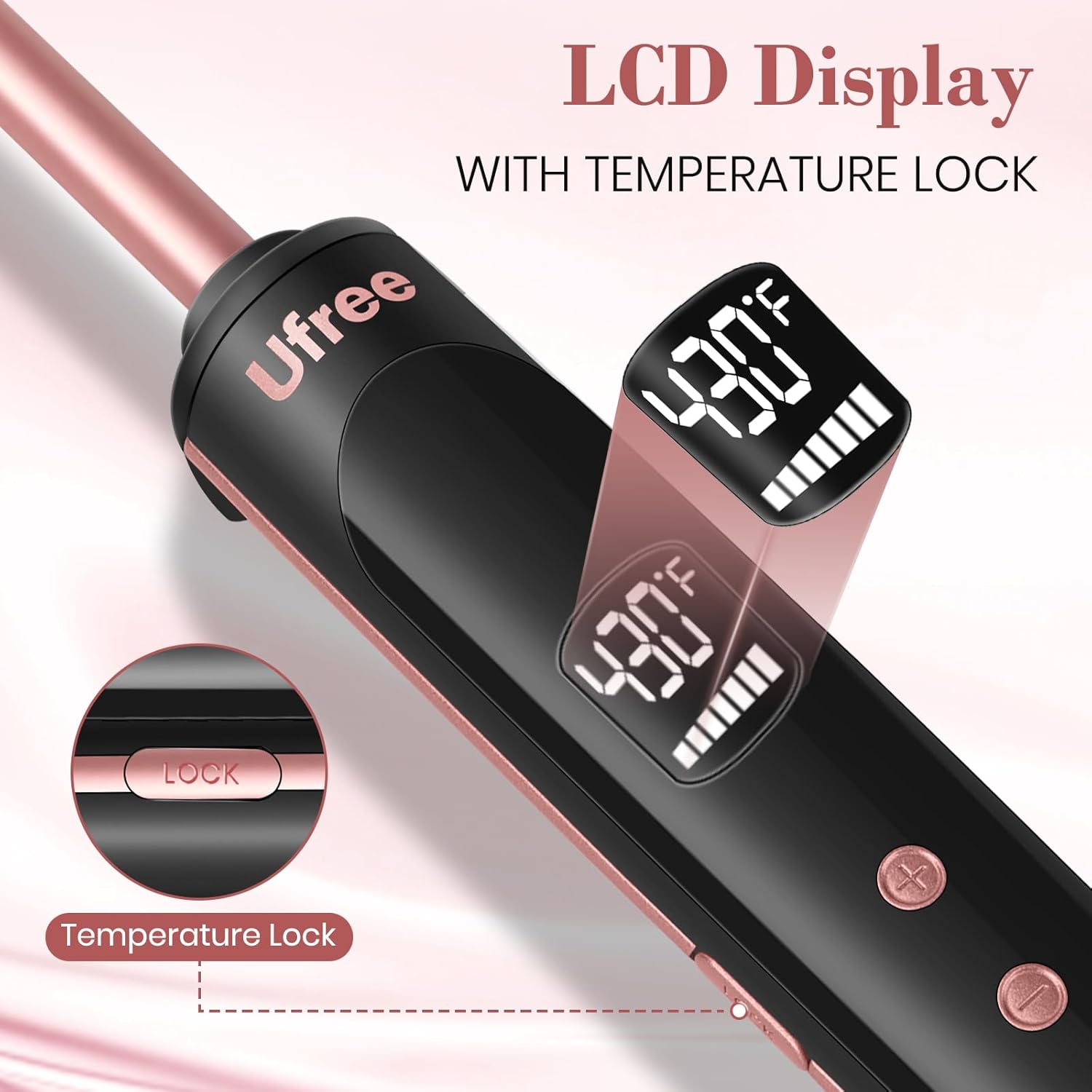 Trimyou: 3/8 Inch Small Curling Iron, 9 Temperature Setting Curling Wand for Long & Short Hair, Ceramic Small Barrel Curling Iron with LCD Display, Dual Voltage Hair Curlers, Women Gifts