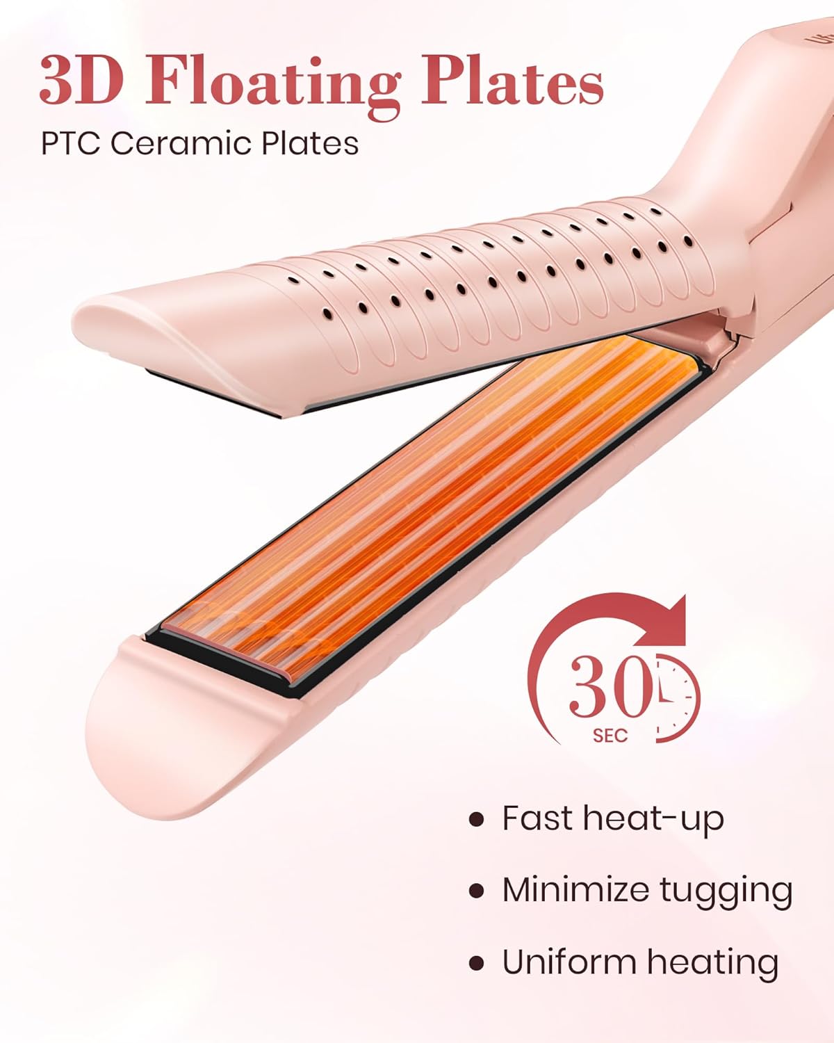 Trimyou:  Airflow Curling Iron, 360° Cool 2 in 1 Flat Iron Hair Straightener & Curler for Lasting Curls, 1.25 Inch Curling Wand, 5 Temps for Long & Short Hair, Women Gifts, Anti-Scald