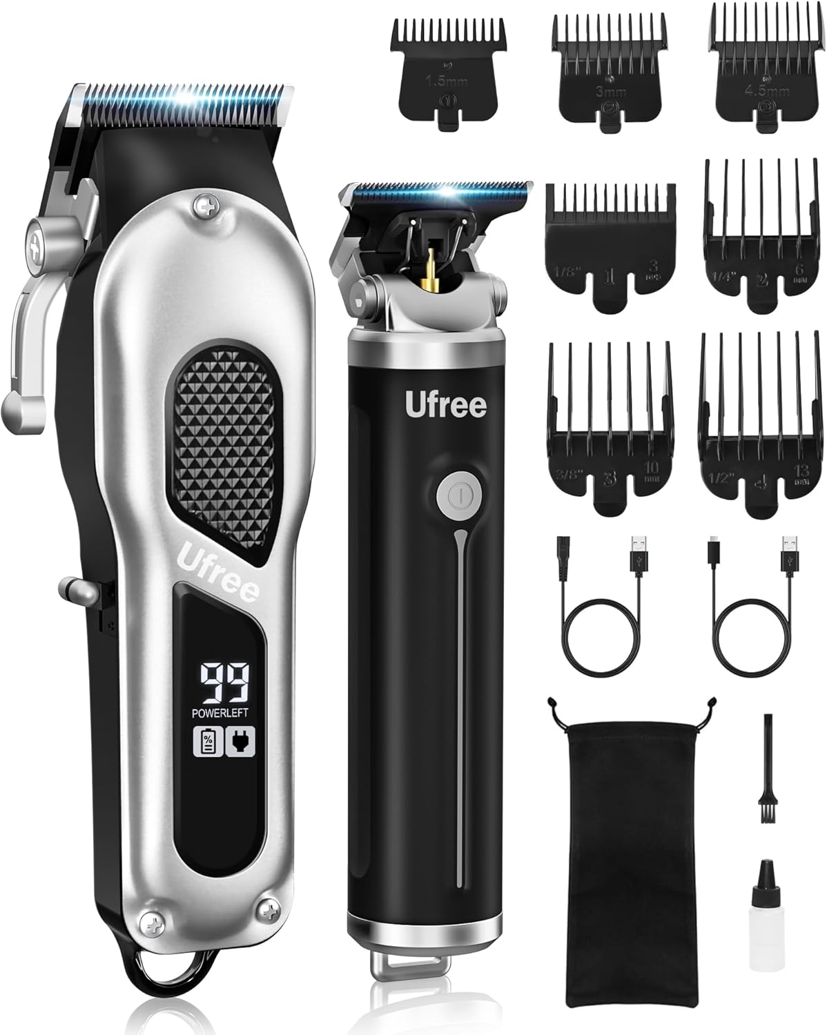 Trimyou: Hair Clippers for Men, Professional Clippers and Trimmers Set, Cordless Clippers for Hair Cutting, Beard Trimmer, Barber Clippers, Rechargeable Electric Shaver, Gifts for Men