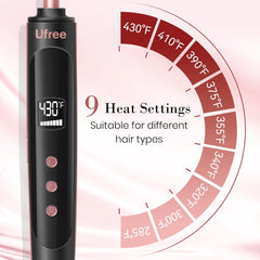 Trimyou: 3/8 Inch Small Curling Iron, 9 Temperature Setting Curling Wand for Long & Short Hair, Ceramic Small Barrel Curling Iron with LCD Display, Dual Voltage Hair Curlers, Women Gifts