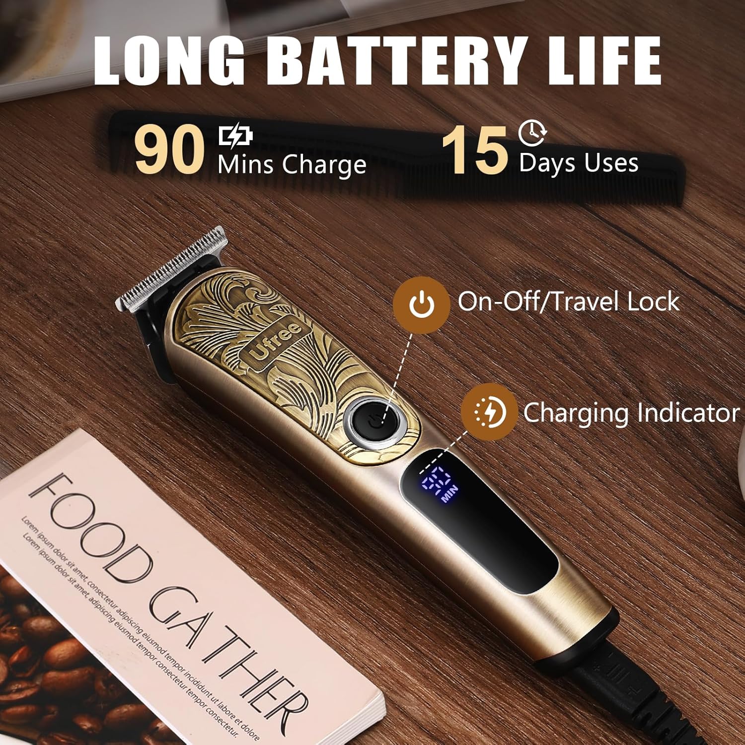 Trimyou: Beard Trimmer for Men, Waterproof Electric Razor for Nose, Body, Face & Mustache, Cordless Hair Clippers Shavers Grooming Kit, Gifts for Men Husband Father